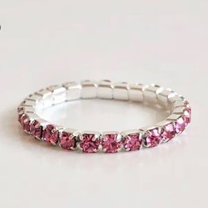 💗 Pink Crystal Toe Ring Stretchy fits all sizes NEW
